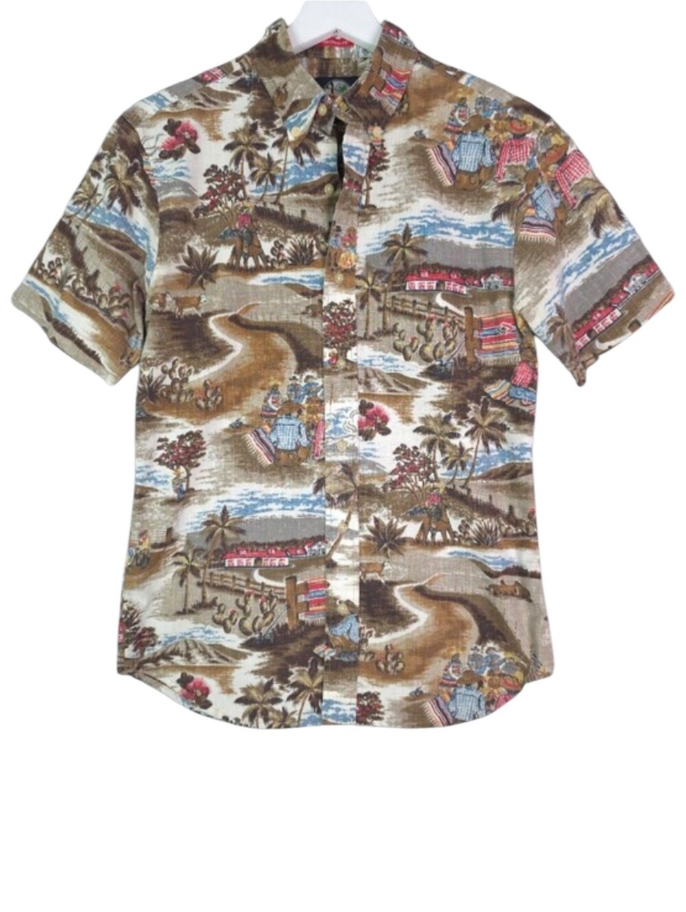VTG Reyn Spooner Aloha Amigo Hawaiian Tailored Fit Shirt Short Sleeve Button Up